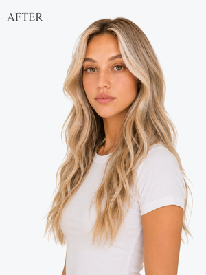 Sunlit Blonde Halo® Extensions