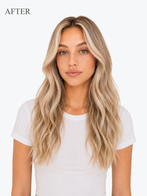 Sunlit Blonde Halo® Extensions